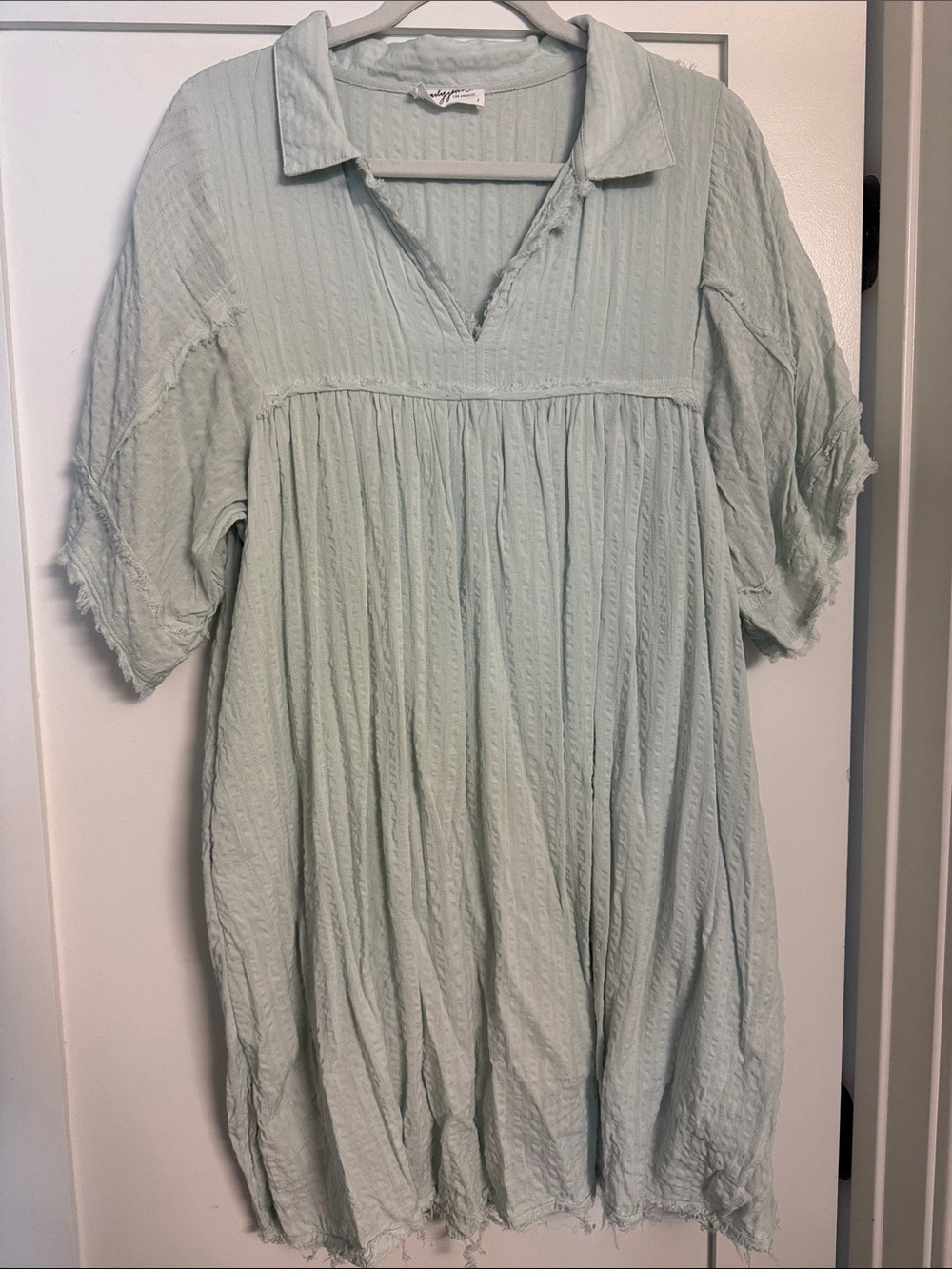 Carly Jean Los Angeles Light Mint Collared Dress